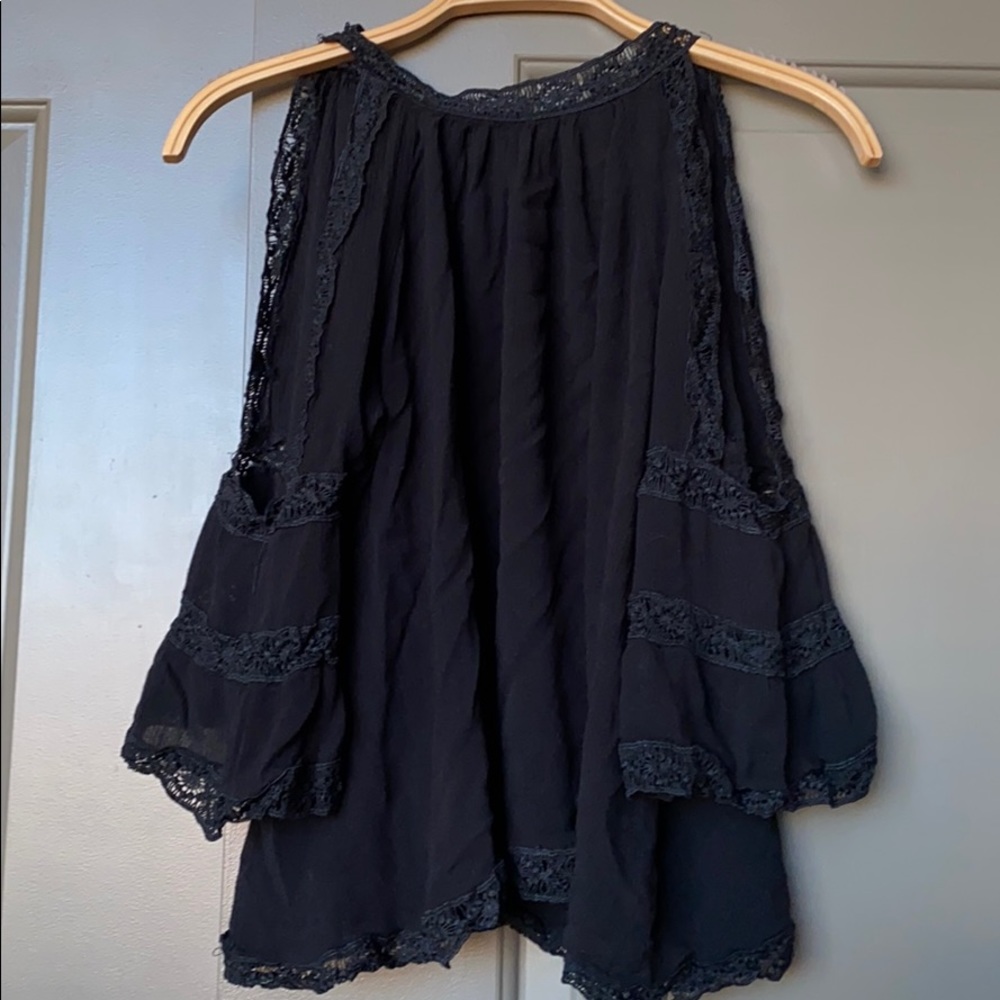 4/$8 Black Lacey Spooky top
